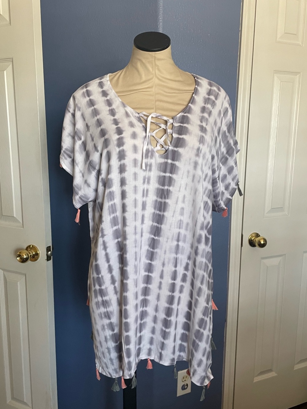 Tie Dye Boho Swim Pullover - Picture 6 of 13